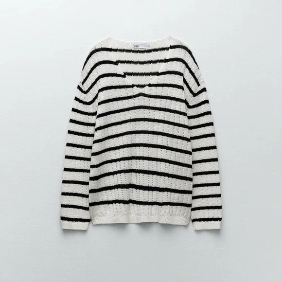 Zara linen blend knit sweater - Picture 7 of 10